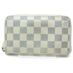 Louis Vuitton White and Gray Checkered Wallet